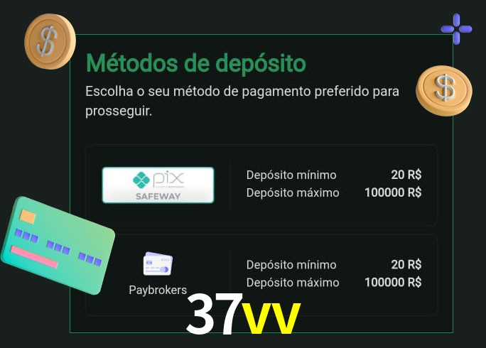 O cassino 37vv oferece uma grande variedade de métodos de pagamento